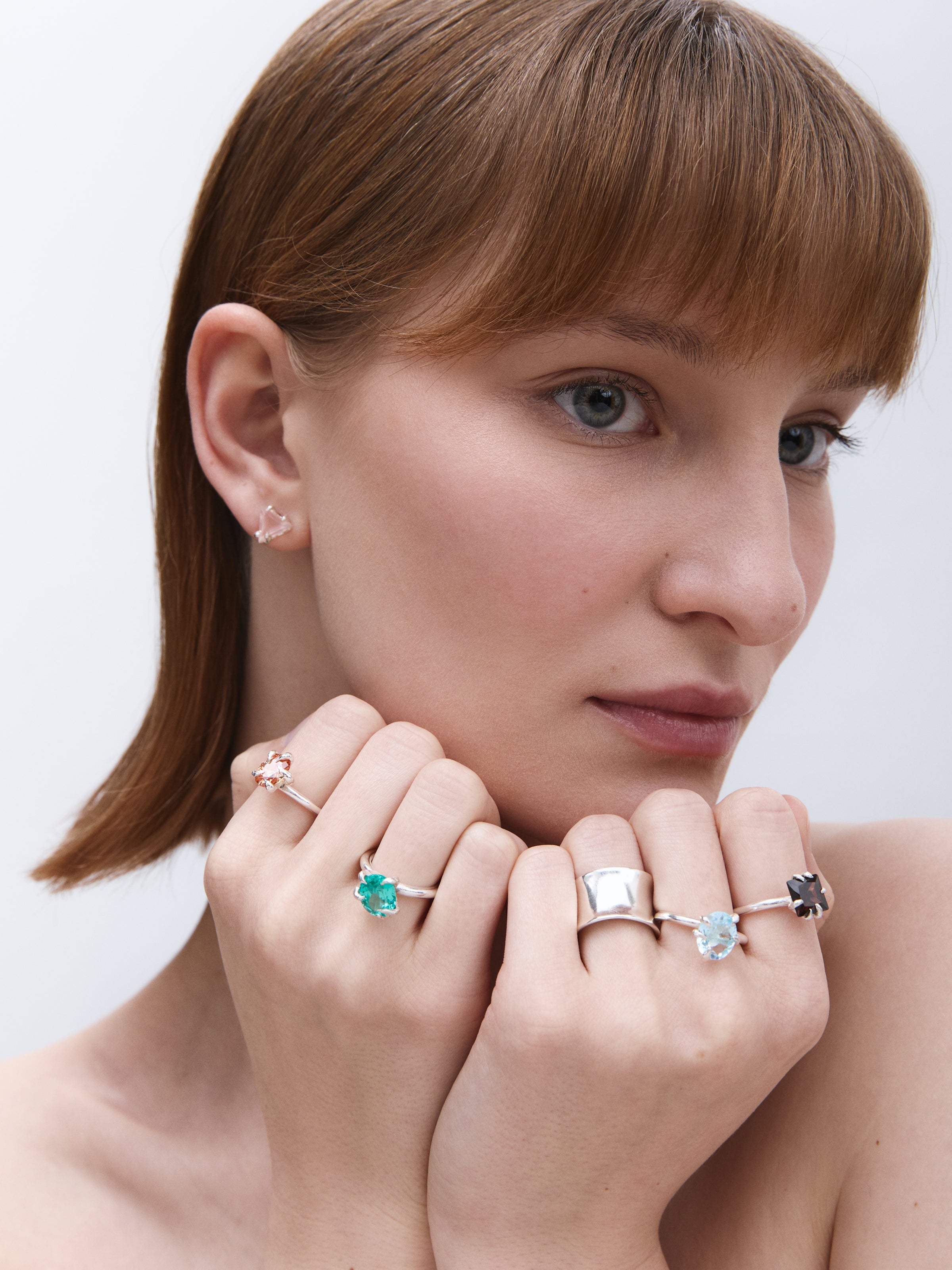 "aquamarine" colorful ring