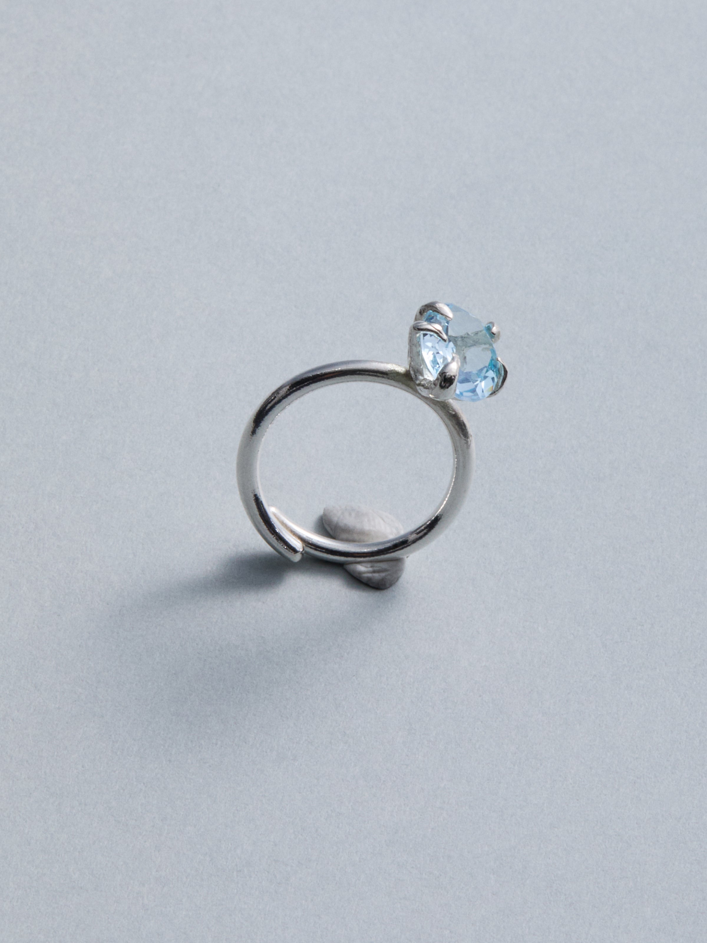 "blue topaz" colorful ring