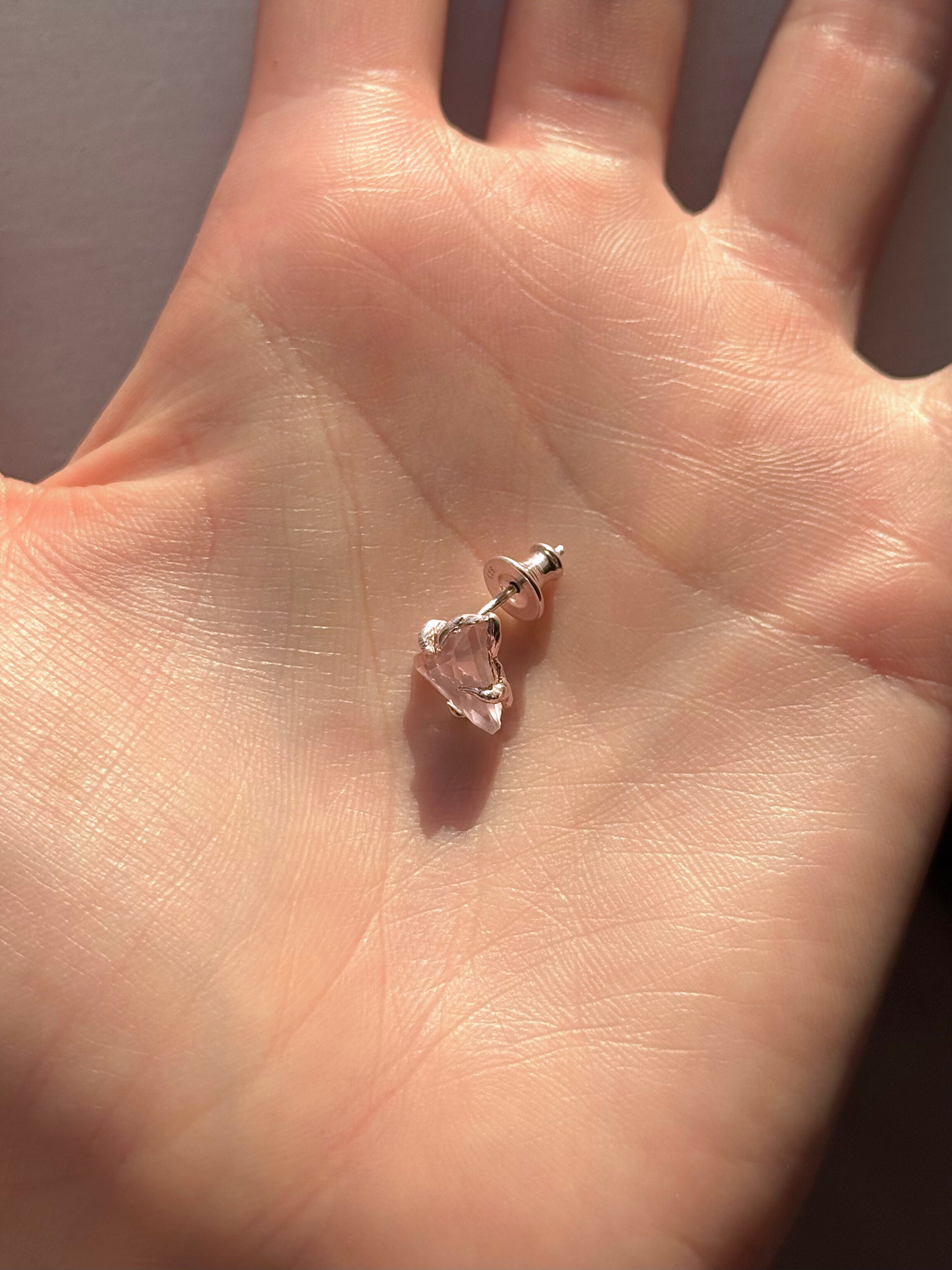 pink salt single stud